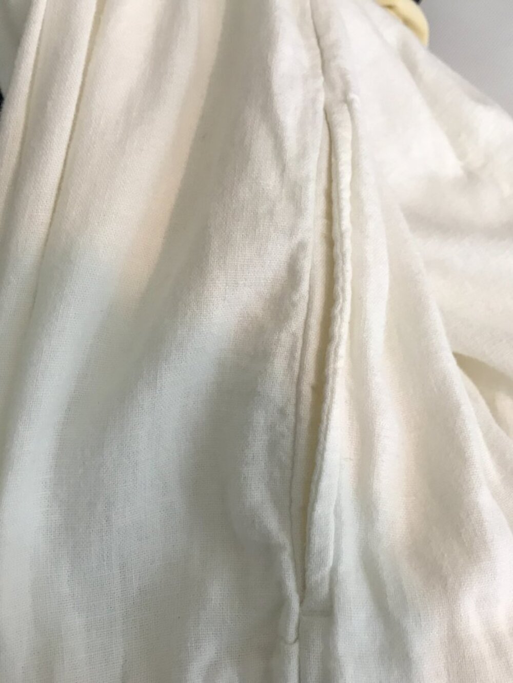 Abercrombie Linen Summer Dress Smocked Puff Sleeve Tiered Boho Midi White M - Picture 9 of 13